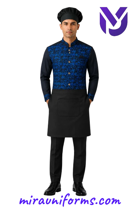 VIP Jacket Set-Blue VIP Jacket with Apron & Cap - Image 1